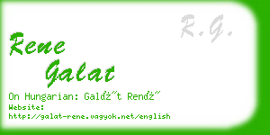 rene galat business card